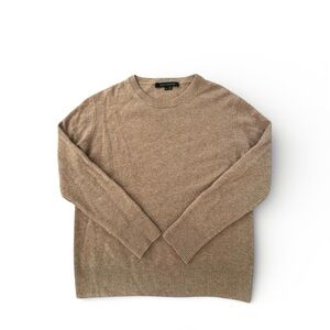 Skull Cashmere Tan Chestnut 100% Cashmere Crewneck Pullover Sweater XS